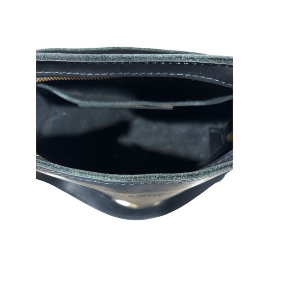 Portland Leather Black Triangle Shoulder Bag - Picture 4 of 4